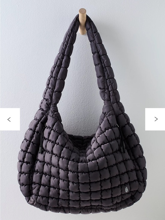 Free People Handbags - Free People Quilted Puffer Hobo Bag - Dark Gray